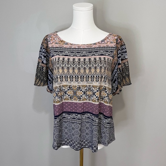 Lucky Brand Multicolor Patterned Top - Picture 1 of 9